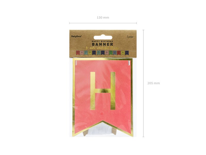 Banner Happy Birthday Gekleurd 1,75m van Partydeco koop je bij Partywinkel