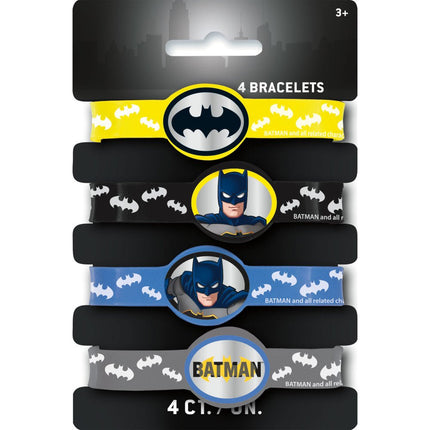 Batman Armbanden 4st van Unique koop je bij Partywinkel