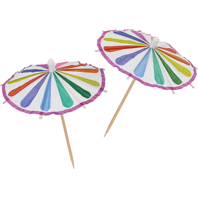 Adesivi colorati per cocktail Ombrello 10 pezzi