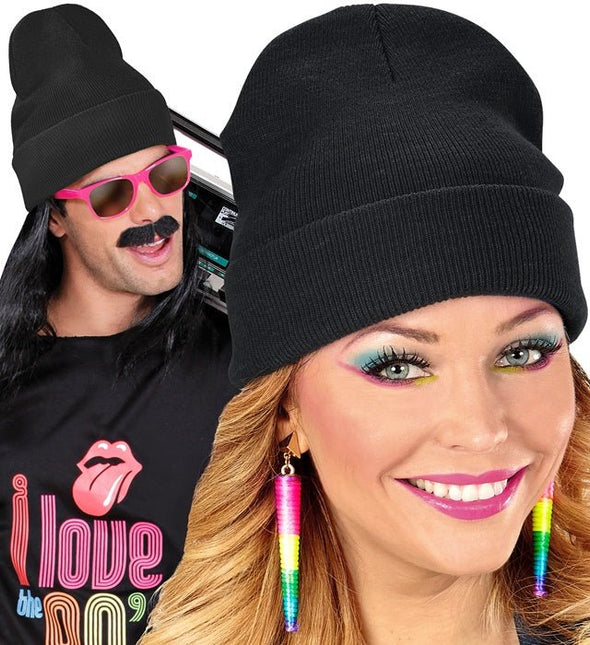 Beanie Zwart van Widmann koop je bij Partywinkel