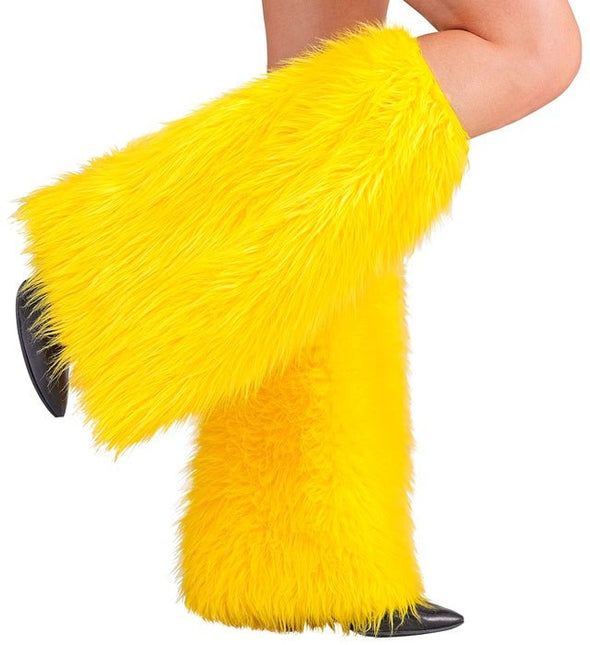 Beenwarmers Pluche Geel van Widmann koop je bij Partywinkel