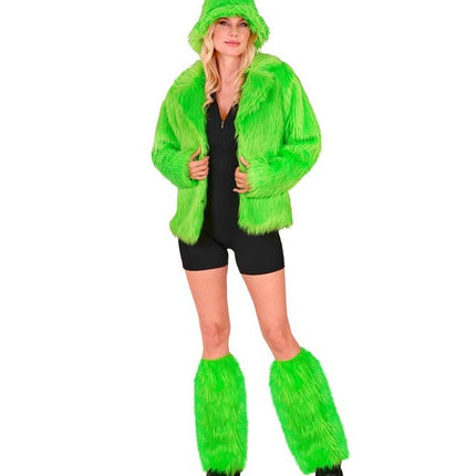 Beenwarmers Pluche Neon Groen van Widmann koop je bij Partywinkel