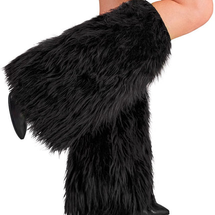 Beenwarmers Pluche Zwart van Widmann koop je bij Partywinkel