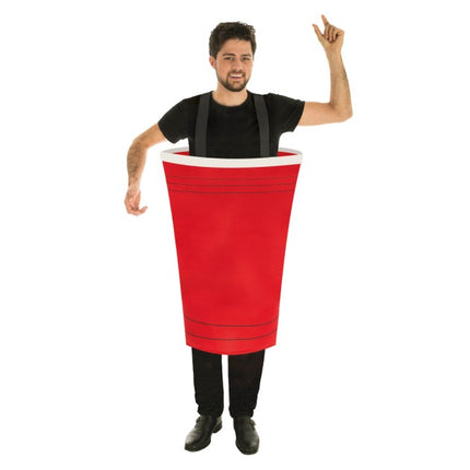 Costume da bicchiere da beer pong per adulti, taglia unica