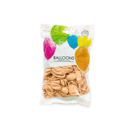 Beige Ballonnen 13cm 100st van WeFiesta koop je bij Partywinkel