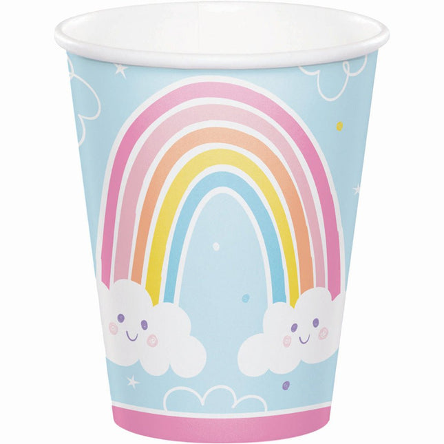 Bekers Regenboog 237ml 8st van Creative Converting koop je bij Partywinkel