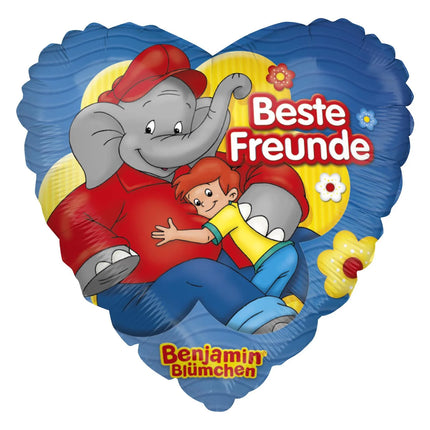 Benjamin Blümchen - Palloncino a forma di cuore (vuoto) 45 cm