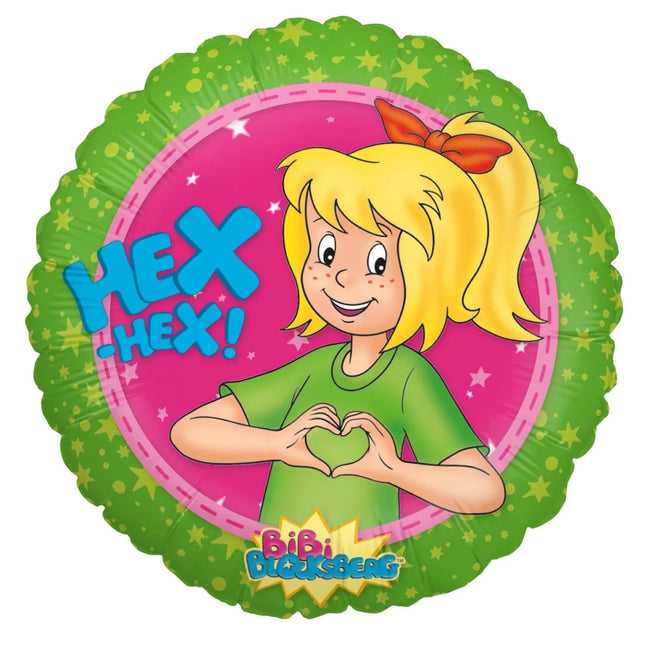 Bibi Blocksberg Helium Ballon Groen Leeg 45cm van VDV Benefit koop je bij Partywinkel