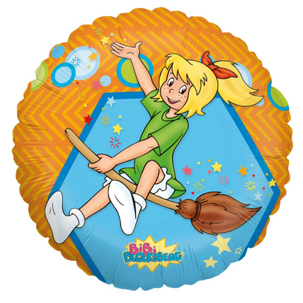 Bibi Blocksberg - Palloncino ad elio rotondo vuoto, 45 cm