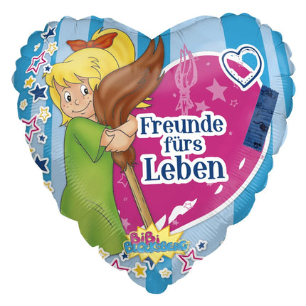 Bibi Blocksberg Palloncino ad elio a forma di cuore vuoto 45 cm