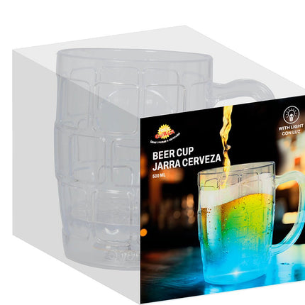 Bier Beker Met Licht 500ml - Partywinkel - 8434077311820