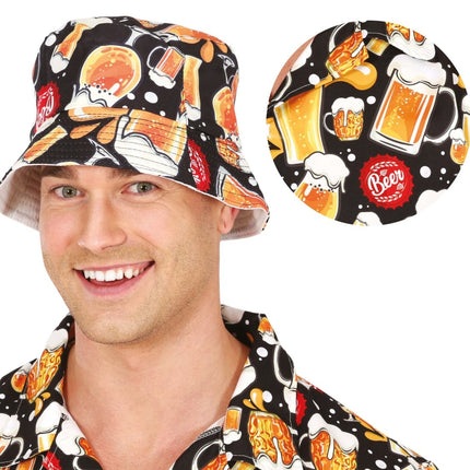 Bier Hoed Zwart Oranje - Partywinkel - 8434077134702