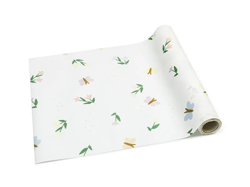 Runner da tavola Fiori Bianco 5m