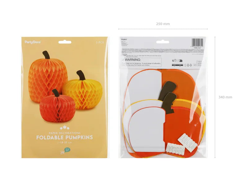 Nidi di zucca arancione 3 pezzi