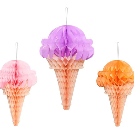 Nido d'ape gelato colorato 30cm 3pz