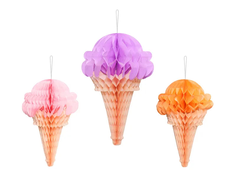 Nido d'ape gelato colorato 30cm 3pz