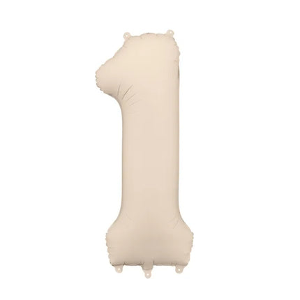 Palloncino Figura 1 Anno Beige Opaco Vuoto 86cm
