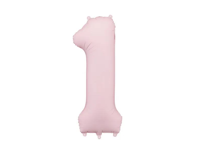 Palloncino a figura 1 anno rosa chiaro vuoto 86cm