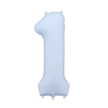 Palloncino a figura 1 anno Azzurro Opaco Vuoto 86cm