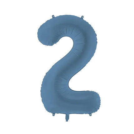 Palloncino di figura 2 anni blu opaco vuoto 86 cm
