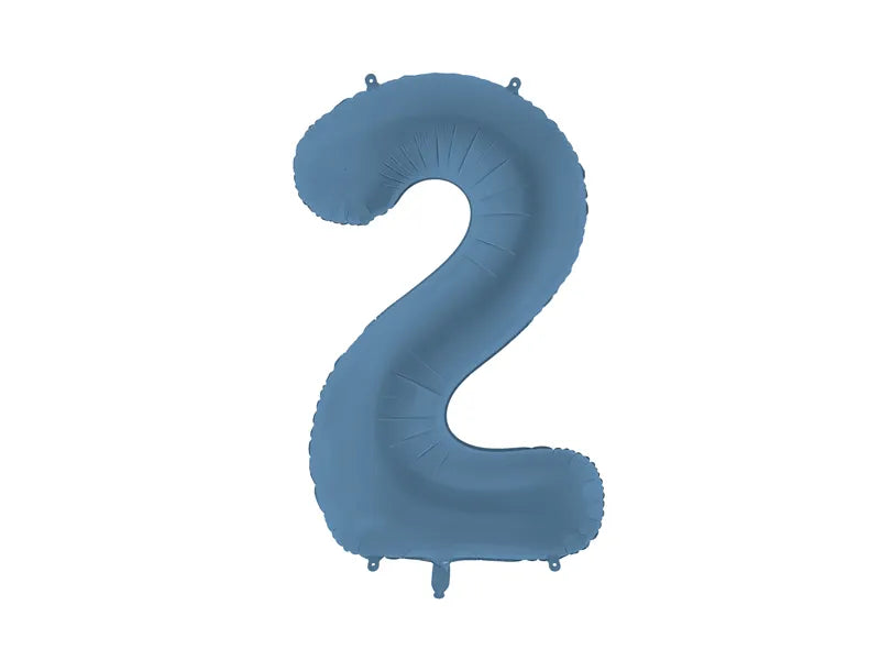 Palloncino di figura 2 anni blu opaco vuoto 86 cm