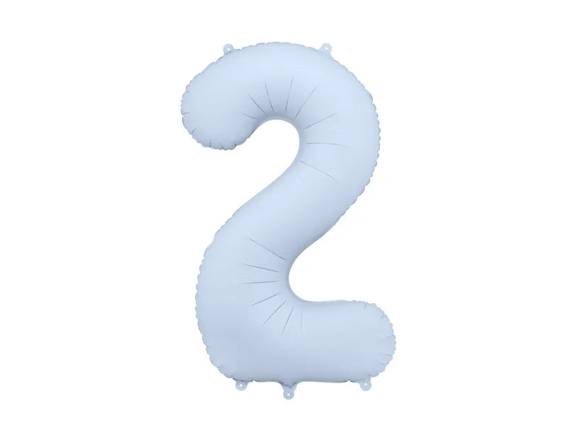 Palloncino a figura 2 anni Azzurro Opaco Vuoto 86cm