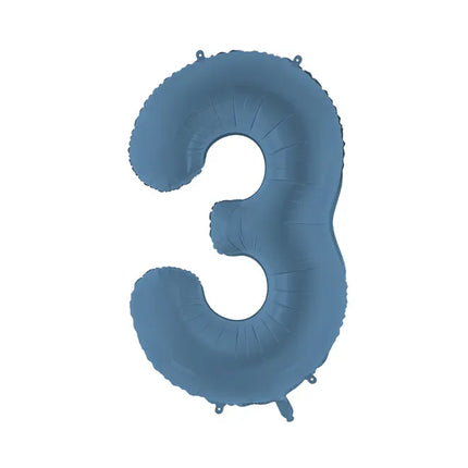 Palloncino a 3 anni con figura blu opaco vuoto 86 cm