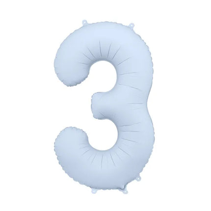 Palloncino a 3 anni Azzurro Opaco Vuoto 86cm