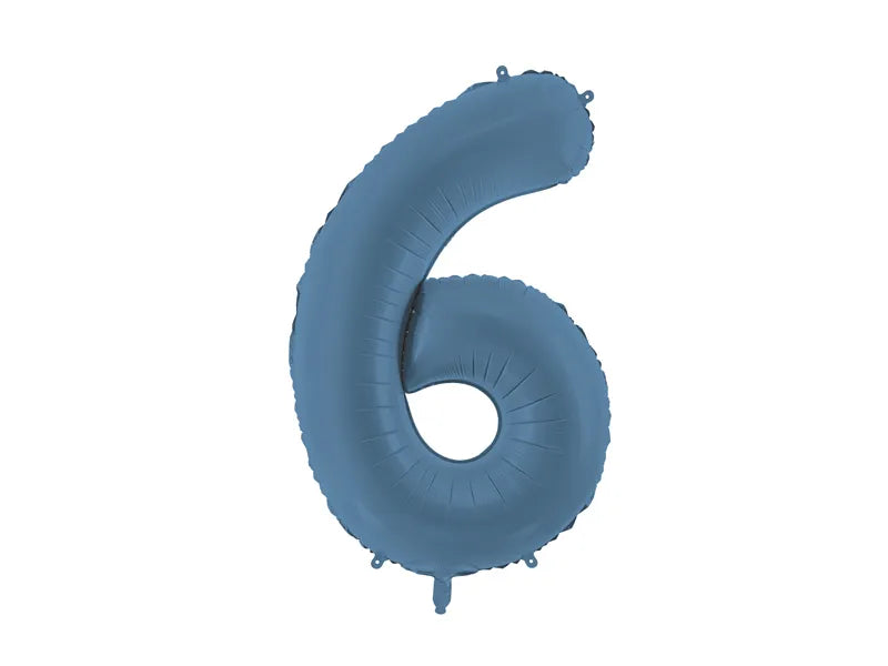 Palloncino a figura 6 anni Blu Opaco Vuoto 86 cm