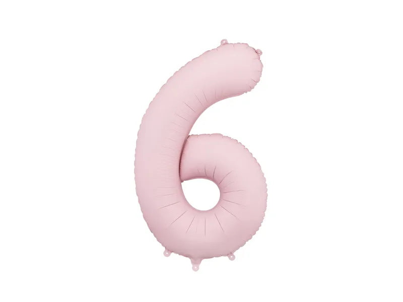 Palloncino figura 6 anni rosa chiaro vuoto 86cm