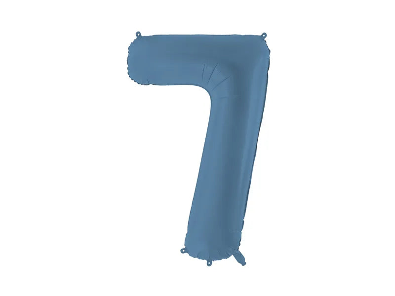 Palloncino a 7 anni Blu Opaco Vuoto 86cm