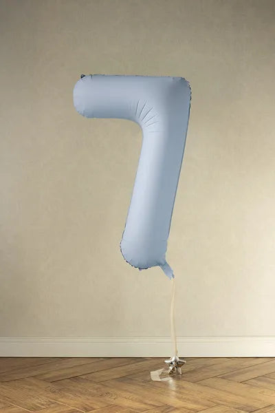 Palloncino a 7 anni Azzurro Opaco Vuoto 86cm