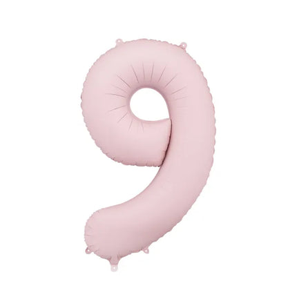 Palloncino figura 9 anni rosa chiaro vuoto 86cm