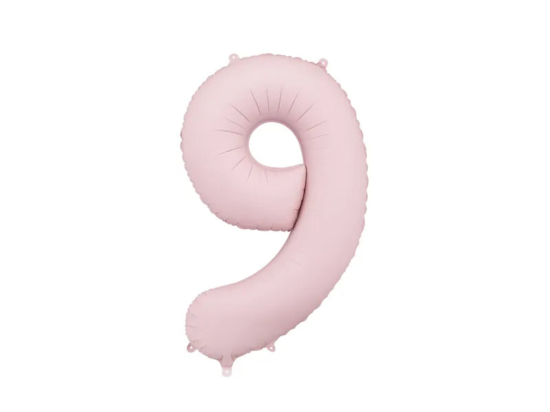Palloncino figura 9 anni rosa chiaro vuoto 86cm
