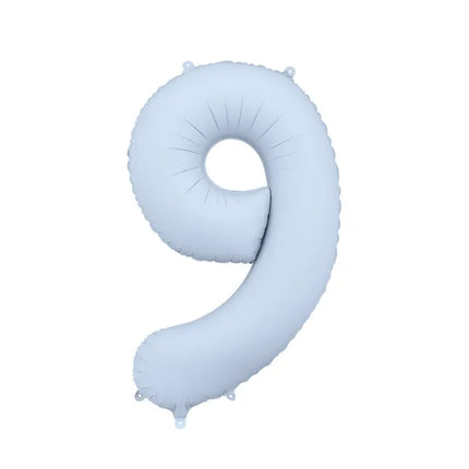 Pallone 9 anni Figura Azzurro Opaco Vuoto 86cm