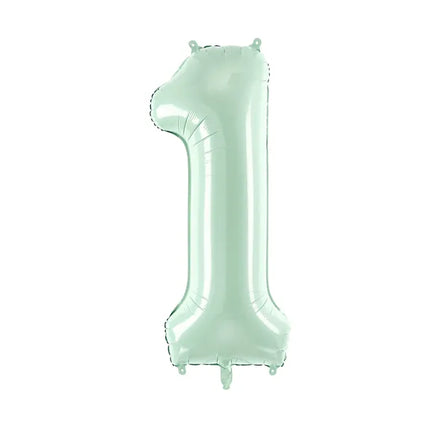 Palloncino figura 1 anno verde menta 72 cm