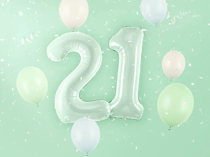 Palloncino figura 2 anni verde menta 72 cm