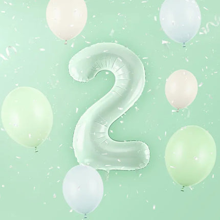 Palloncino figura 2 anni verde menta 72 cm