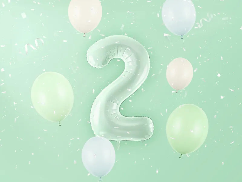 Palloncino figura 2 anni verde menta 72 cm
