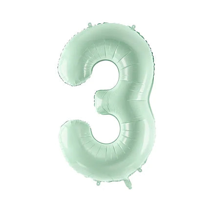 Palloncino figura 3 anni verde menta 72 cm