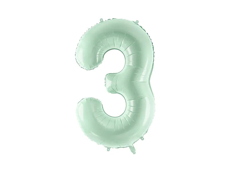 Palloncino figura 3 anni verde menta 72 cm
