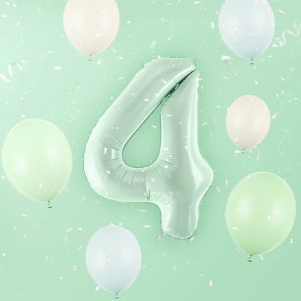 Palloncino 4 anni verde menta vuoto 72 cm