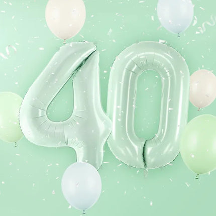 Palloncino 4 anni verde menta vuoto 72 cm