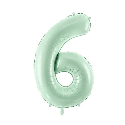Palloncino figura 6 anni verde menta vuoto 72 cm