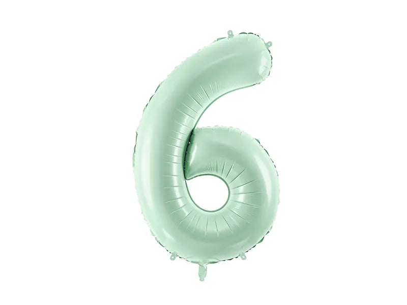 Palloncino figura 6 anni verde menta vuoto 72 cm