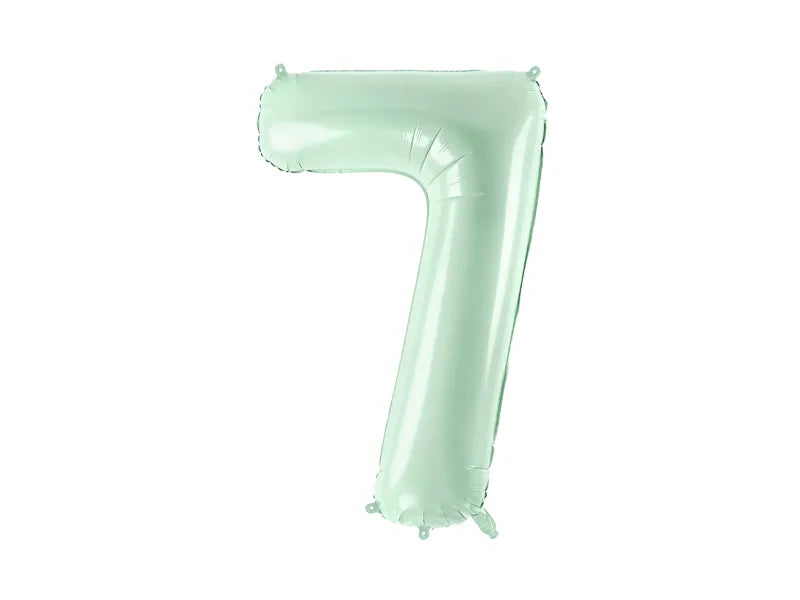 Palloncino 7 anni verde menta vuoto 72 cm