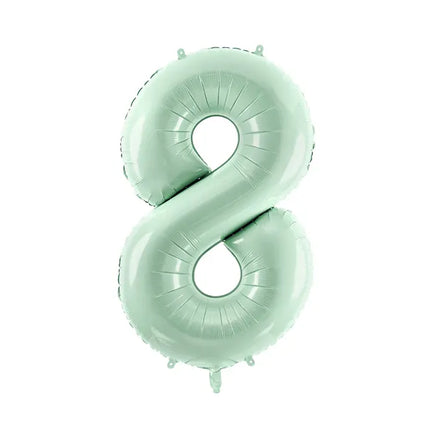 Palloncino di figura 8 anni verde menta vuoto 72cm