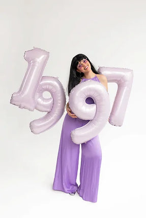 Palloncino figura 9 anni viola vuoto 72 cm