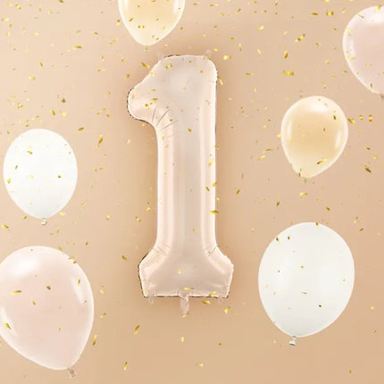 Palloncino figura 1 anno Beige 72cm