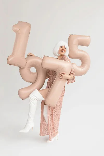 Palloncino figura 1 anno Beige 72cm